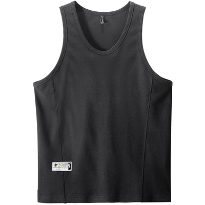 肌肉狗坑条肌理感运动休闲背心