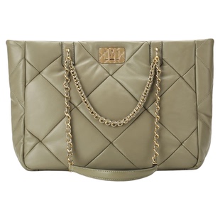 梦特娇女包秋季托特包轻奢羊皮通勤旅行大包大容量菱格单肩包