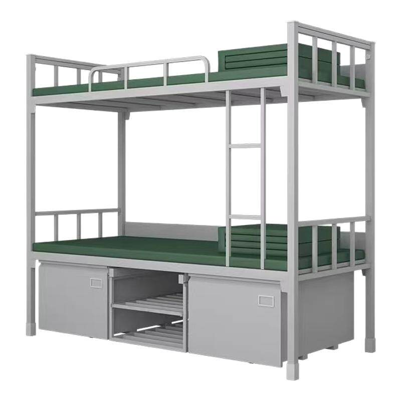 加厚营具宿舍上下铺双层床士兵柜单人床军官内务柜更衣柜学习桌椅
