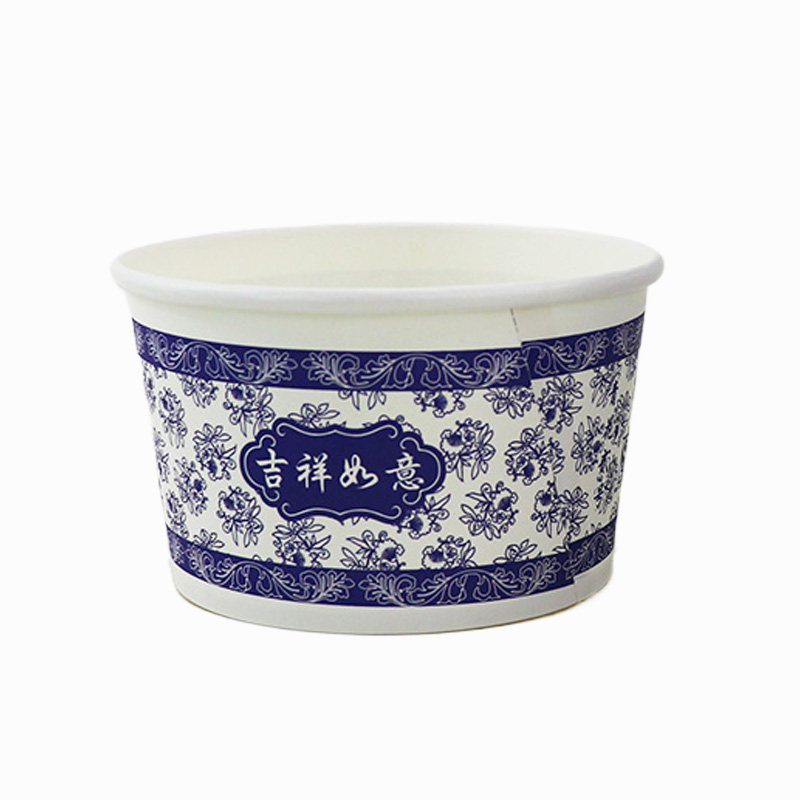 一次性青花瓷纸碗加厚家用中国风小饭碗热干面汤面馄饨早餐美食碗