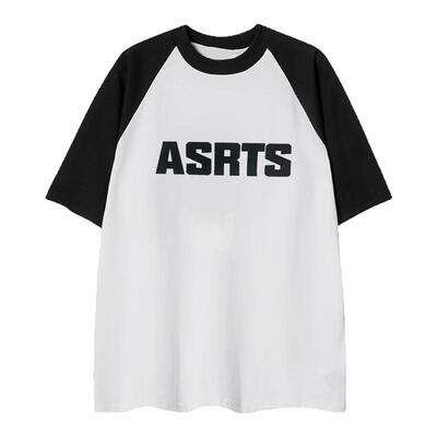 Asrts新款小众潮牌插肩短袖t恤