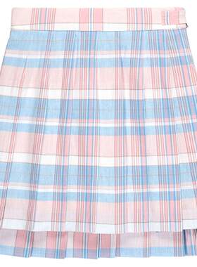 [春夏优惠]THOM BROWNE 女士格纹棉质百褶裙短裙