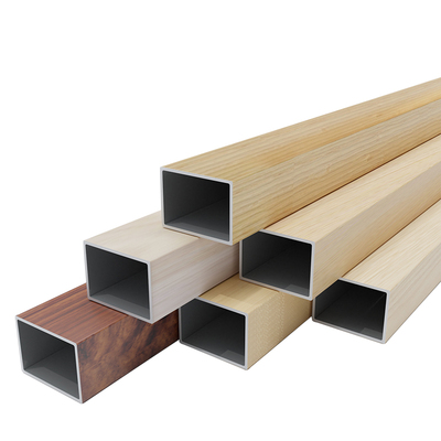 木纹铝方管屏风隔断吊顶可定制