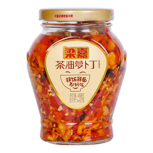 梁嘉茶油萝卜丁450g老坛酸菜茶油剁辣椒湖南特产腊八豆懒人下饭菜