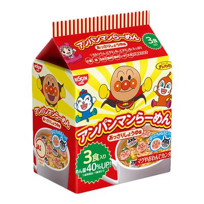 日清3包儿童酱油味推荐方便面
