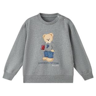 PawinPaw卡通小熊童装25年秋季新款男女童宽松圆领全棉运动卫衣