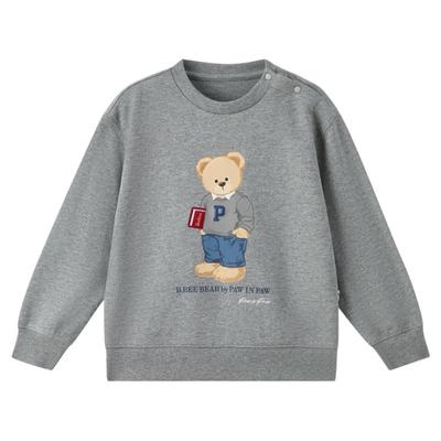 PawinPaw卡通小熊童装25年秋季新款男女童宽松圆领全棉运动卫衣