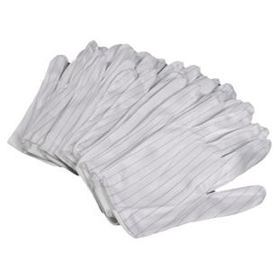 防静电手套双面条纹静电防护电子厂装机作业无尘薄款工作劳保手套