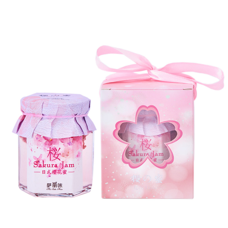 日式樱花酱樱花蜜蜂蜜带灯包装礼蜂蜜