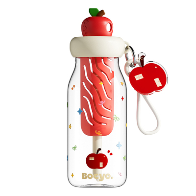 bocyo茶水分离苹果吸管杯耐高温