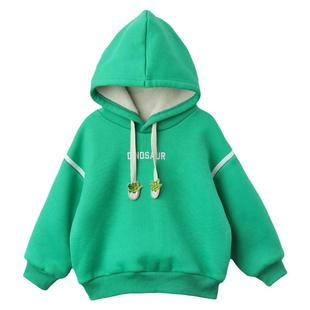 小o宝okids男童套装加绒保暖2024秋冬新款休闲运动卫衣裤套装