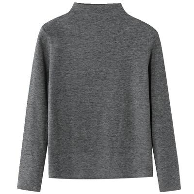 薄绒保暖内搭半高领打底衫秋冬