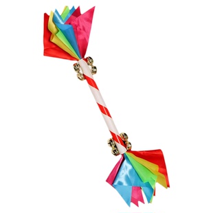 花棍舞蹈道具骐骥驰骋元旦新年晚会演出专用彩色创意手持铃铛道具