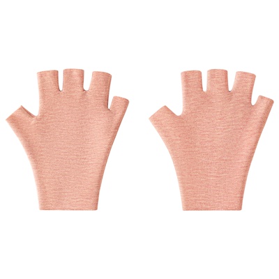 发热保暖手套女半指办公打字专用