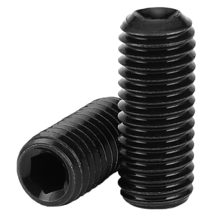 12.9级凹端紧定内六角螺丝机米螺钉顶丝无头平端1.6M2M3M4M5M8-24