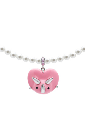 FWISH纯银珐琅贝珠女少女心项链