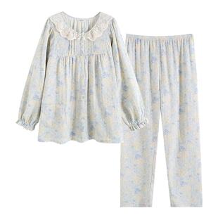 Rosemaid/罗丝美2025春夏新15044纯棉双层纱雏菊印花家居服睡衣女