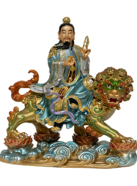 纯铜彩绘太乙救苦天尊供奉摆件