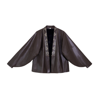 革律国风皮衣外套皮裙半身裙