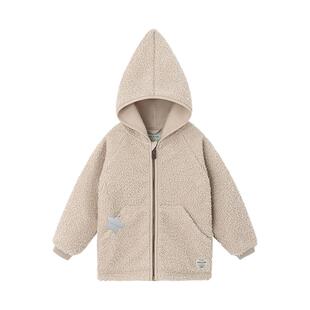 丹麦MINI A TURE童装25秋季新品精灵帽摇粒绒外套夹克