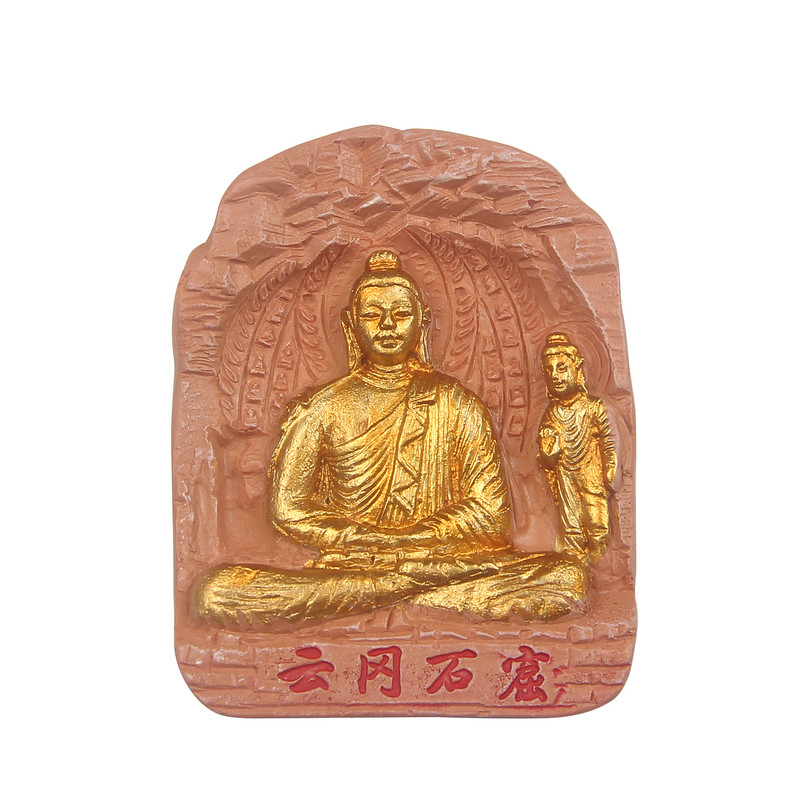 河南洛阳龙门石窟立体树脂冰箱贴
