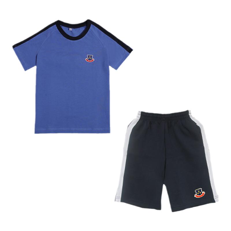 揭阳光正运动校服藏青色短裤子