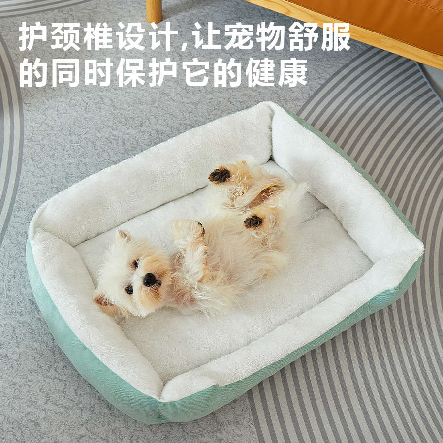 狗窝冬季加厚保暖方形宠物猫窝四季通用大中小型犬睡垫宠物用品床