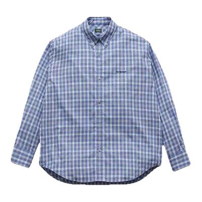 【现货】新款韩国八奶theBarnnet 单排扣翻领简约格子衬衫上衣女