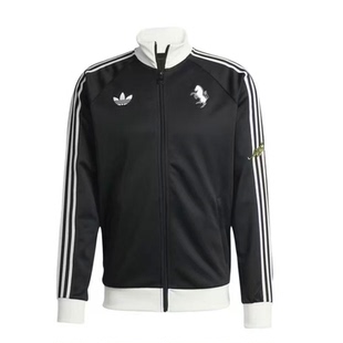Adidas阿迪达斯三叶草男舒适透气足球休闲文化针织夹克外套KB4452