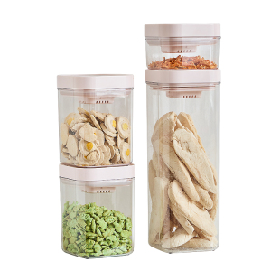 可扣按压零食收纳盒食品级猫狗兔仓鼠密封储粮罐防潮瓶猫粮储存桶