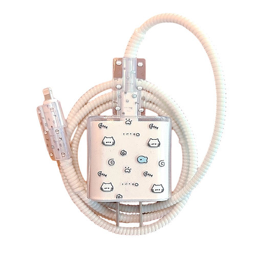 适用于苹果16/15/14/13/12/11充电器保护套20w快充数据线保护套