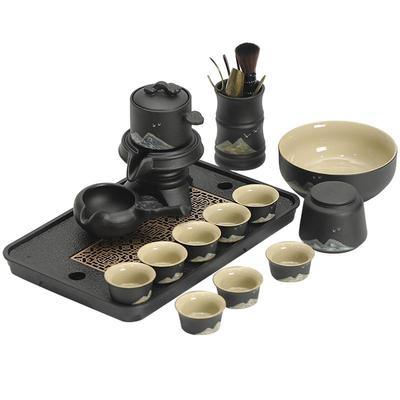 亿凯鑫黑陶远山自动茶具套装
