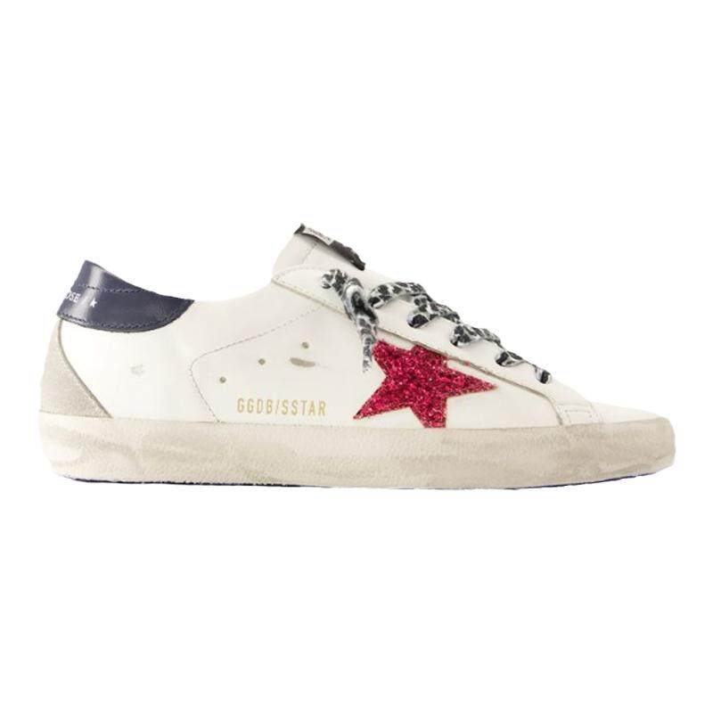 Golden Goose GGDB Super Star 白色光面小牛皮运动鞋