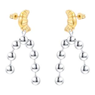 abyb耳饰金色耳饰小金锭桃花流苏耳环生日礼物送闺蜜送好友送老婆