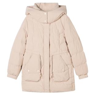 2025年冬Outlets正品 高端ZR系列甜美气质白鸭绒轻柔保暖羽绒服女