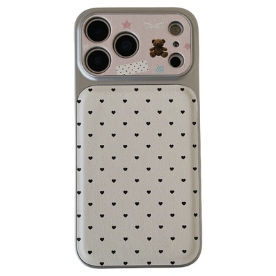 适用苹果手机壳inss简约爱心小熊