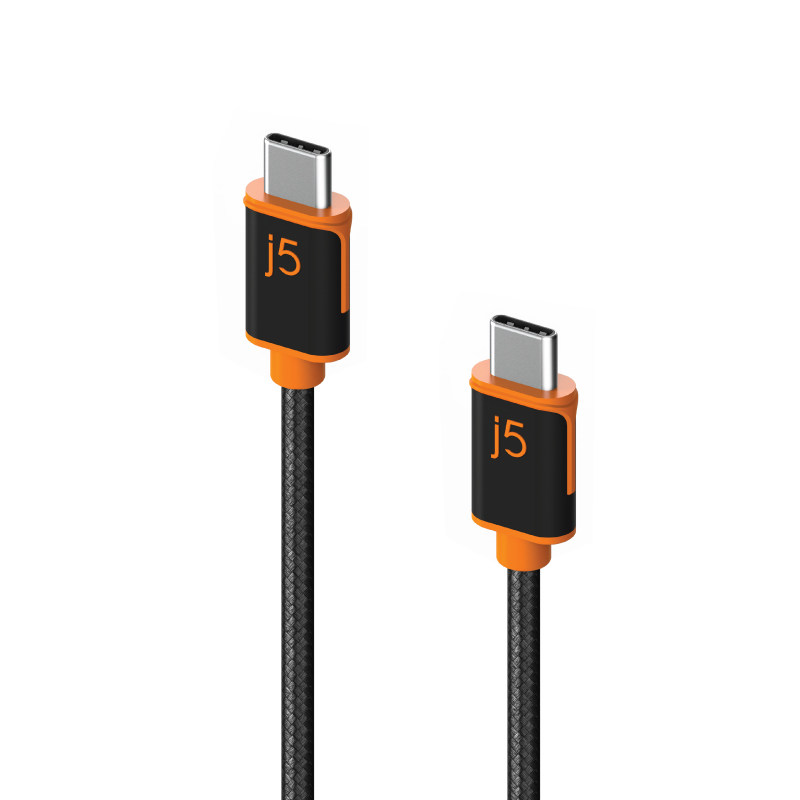 j5create 手机充电线Type-C三合一数据线iphone14充电器头PD20W快充适用安卓小米华为荣耀苹果闪充L