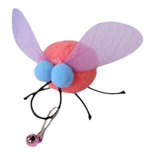 逗猫棒替换头带铃铛猫玩具磨牙自嗨解闷仿真昆虫趣味可爱小苍蝇