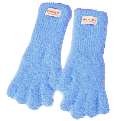 高级感超好看超柔毛绒保暖手套女