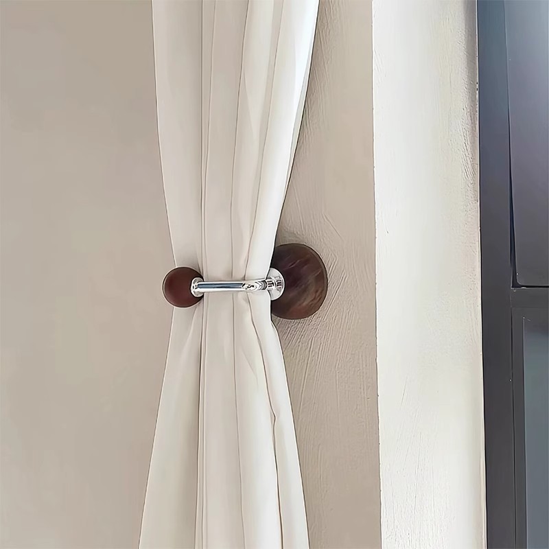 中古风窗帘扣吸盘挂钩绑带免打孔无痕2025新款轻奢高档浴室门帘扣