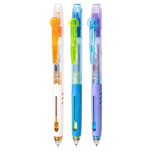 得力六边形战士永恒舰按动中性笔速干刷题笔静音直液式走珠笔高颜值低重心笔双球珠st笔头学生用黑笔学习文具