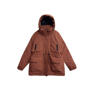 韩版收腰连帽冲锋衣棉服