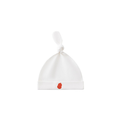 【fulu】papa爬爬四季男女宝宝纯棉帽子新生婴儿红色新年胎帽保暖