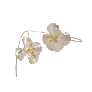 【明星同款】EOLO 立体花卉耳坠 耀星花女纯银耳环小众设计感独特