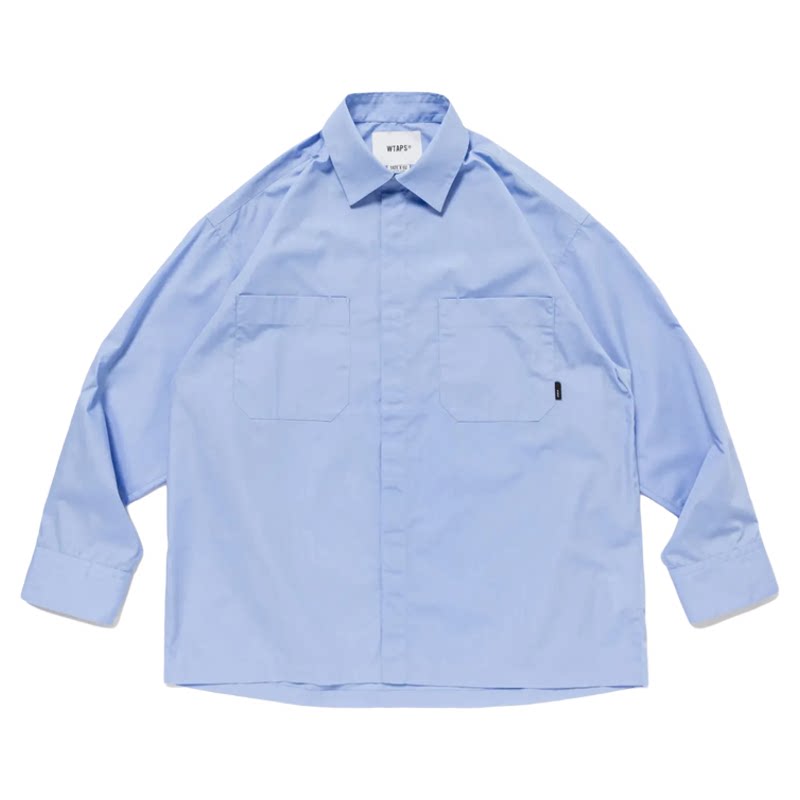 WTAPS BD 03 / LS /COTTON BROADCLOTH TEXTILE 条纹长袖衬衫25SS