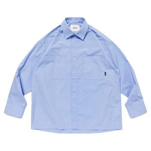 WTAPS BD 03 / LS /COTTON BROADCLOTH TEXTILE 条纹长袖衬衫25SS