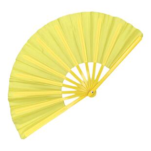 黄色太极功夫扇金色响扇开合顺滑双面折扇大红色儿童舞蹈表演扇子