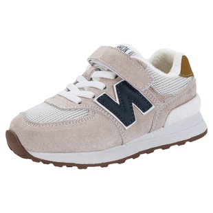 真皮运动鞋女童鞋子2025秋冬二棉鞋加绒儿童N字鞋男童阿甘鞋保暖