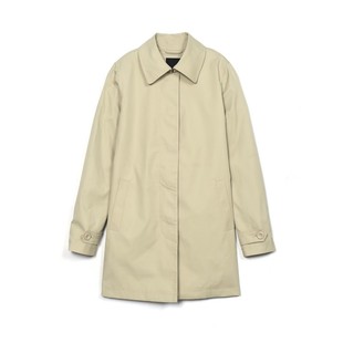 伦敦雾秋季新品棉质合身风衣款外套翻领单排扣短款通勤小个子女装