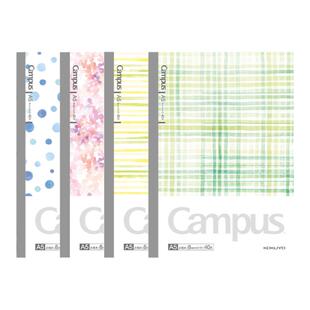 官方旗舰店 日本kokuyo国誉水彩絮语系列Campus无线装订本清新可爱学生用胶装本少女记事本点线8mm笔记本子